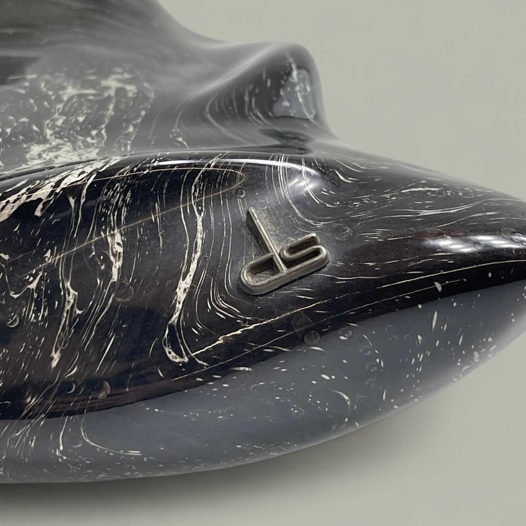 Skulptur Ente – Schwarz-Weiss Dekor