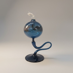 Design-Öllampe aus Glas – Kunstvolles Unikat