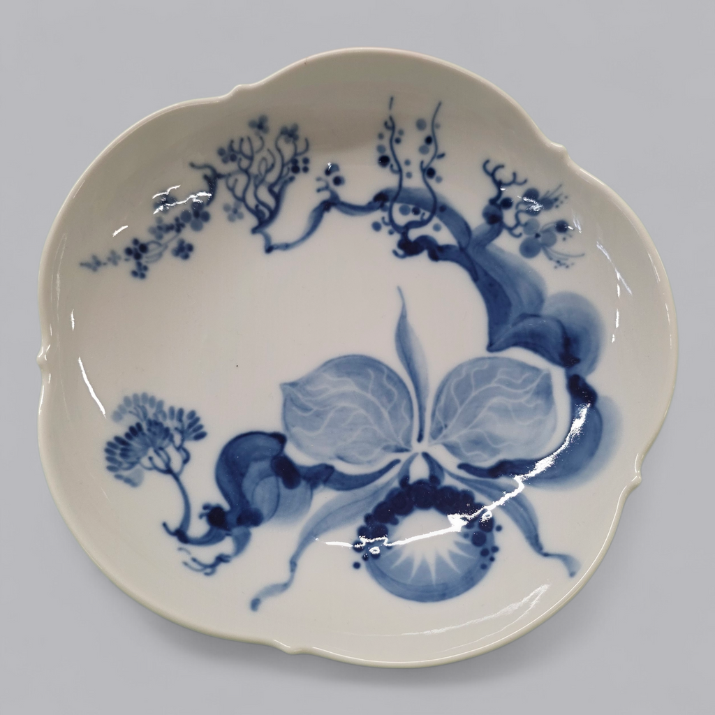 Meissen Porzellan Set Blaue Orchidee – Tasse mit Unterteller