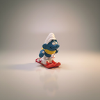 Schlumpf Skifahrer – Vintage Sammlerfigur