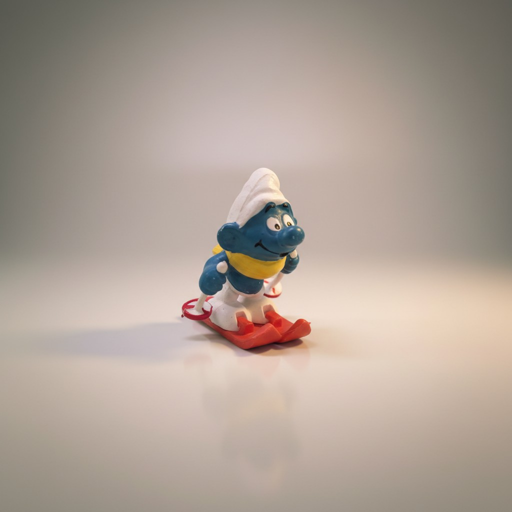 Schlumpf Skifahrer – Vintage Sammlerfigur
