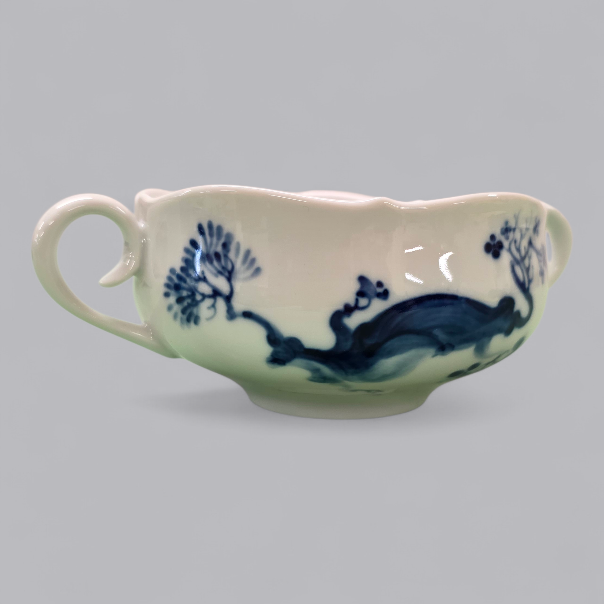 Meissen Porzellan Suppentasse Blaue Orchidee – Handbemalte Eleganz