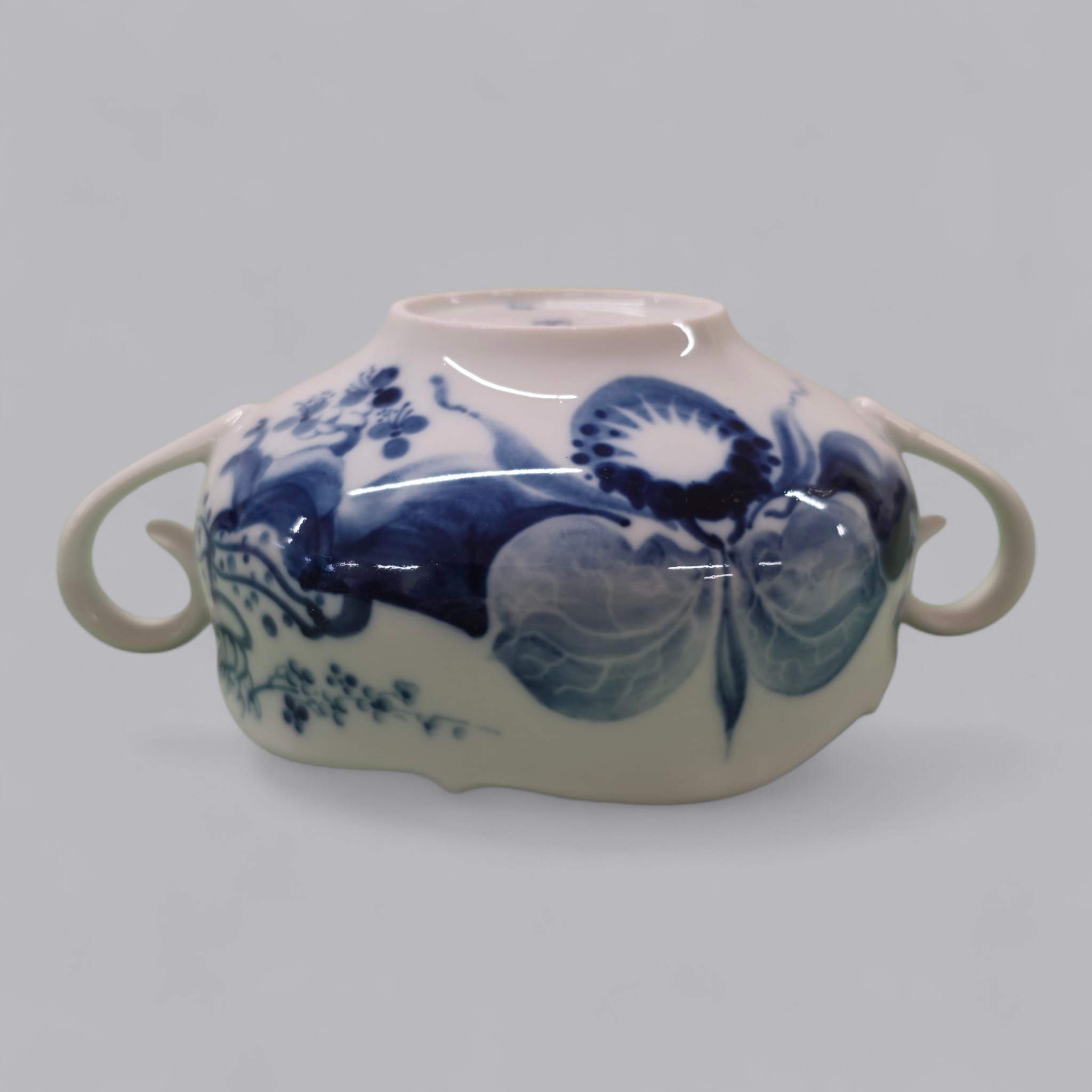 Meissen Porzellan Suppentasse Blaue Orchidee – Handbemalte Eleganz
