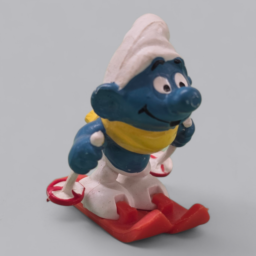 Schlumpf Skifahrer – Vintage Sammlerfigur
