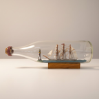 Klassisches Buddelschiff – Dreimaster in Glasflasche