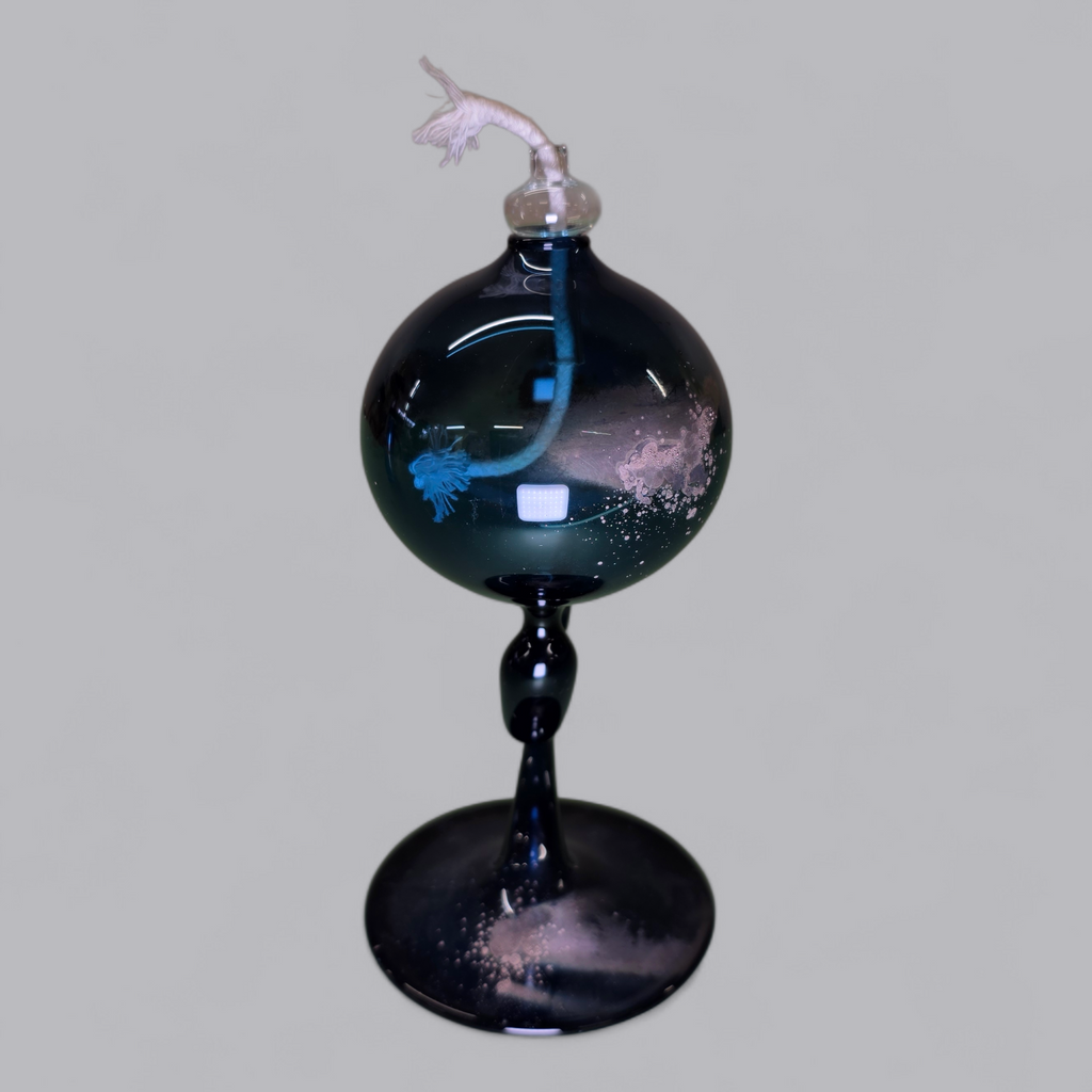 Design-Öllampe aus Glas – Kunstvolles Unikat