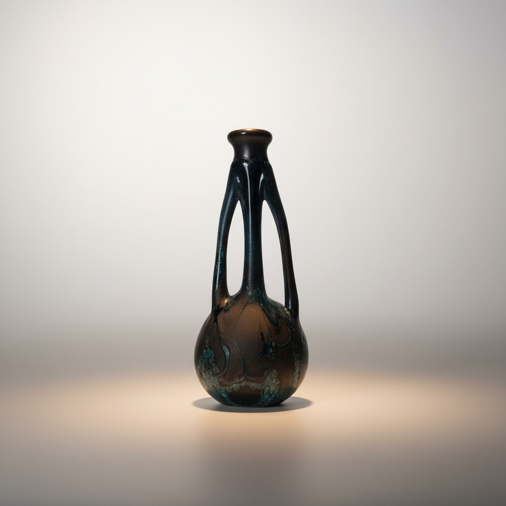 Majestätischer Jugendstil: Grosse Art Nouveau Vase in Tropfenform