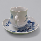 Meissen Porzellan Set Blaue Orchidee – Tasse mit Unterteller