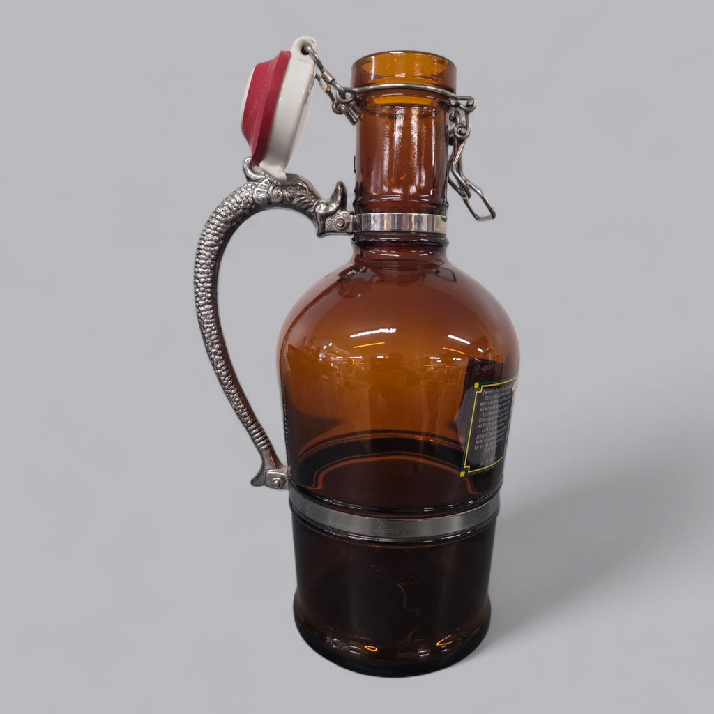 Klassische Zwickel Bierflasche – Braun-Glas mit Bügelverschluss & Metallgriff