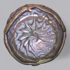 Jugendstil Glasvase mit kunstvoller Messingmontur