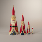 Weihnachts-Matroschka 4-teiliges Holzset im Santa-Design (grösster ca. 28 cm)