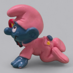 Schlumpf Baby mit Rassel – Vintage Sammlerfigur