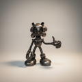 Sonic the Hedgehog Skulptur aus recyceltem Altmetall