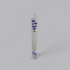 Faszinierende Physik: Grosses Galileo-Thermometer mit blauen Glaskugeln