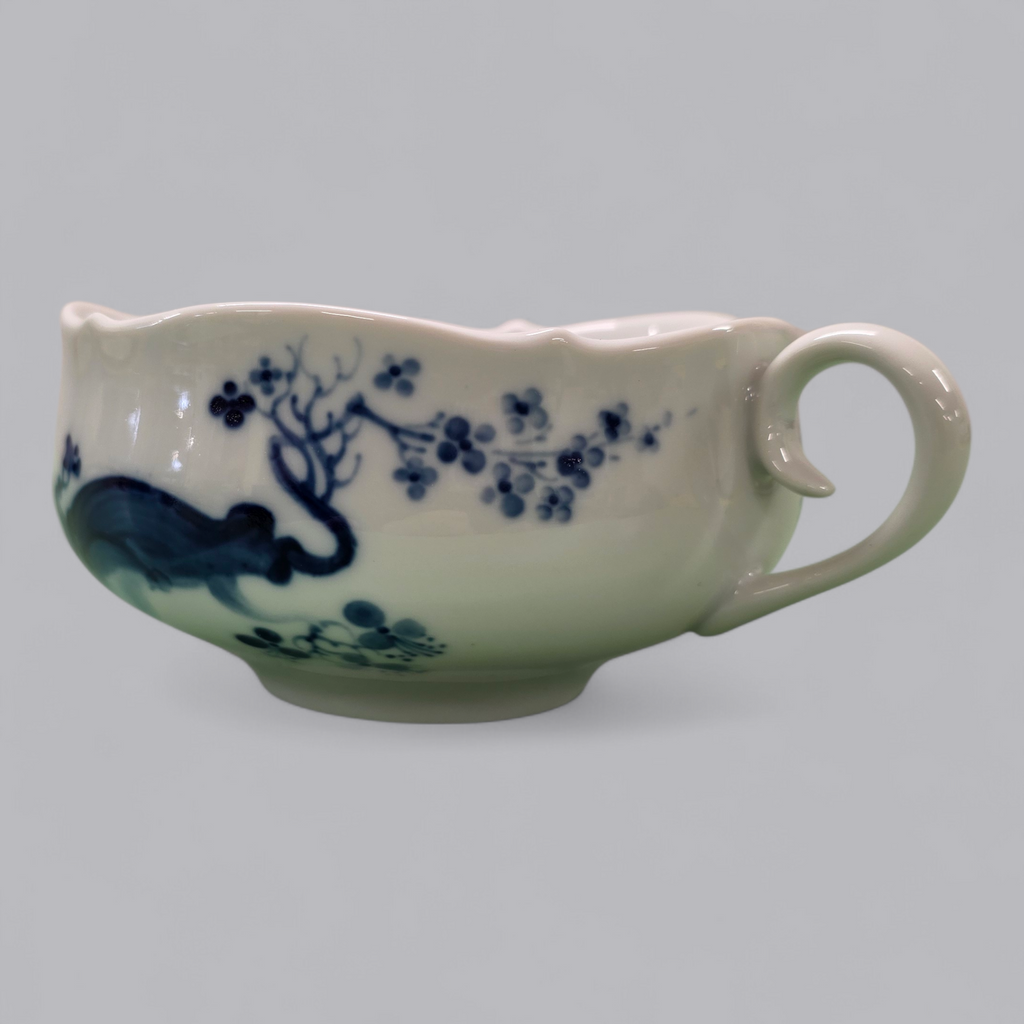 Meissen Porzellan Suppentasse Blaue Orchidee – Handbemalte Eleganz