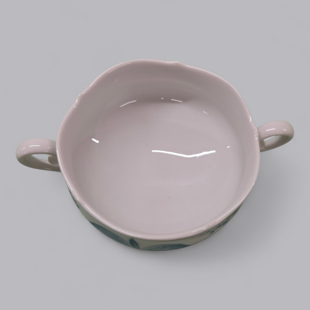 Meissen Porzellan Suppentasse Blaue Orchidee – Handbemalte Eleganz