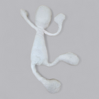Abstrakte Gips-Skulptur – Liegende Figur