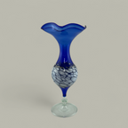 Glasvase Blau mit Einschlüssen – Kunstglas