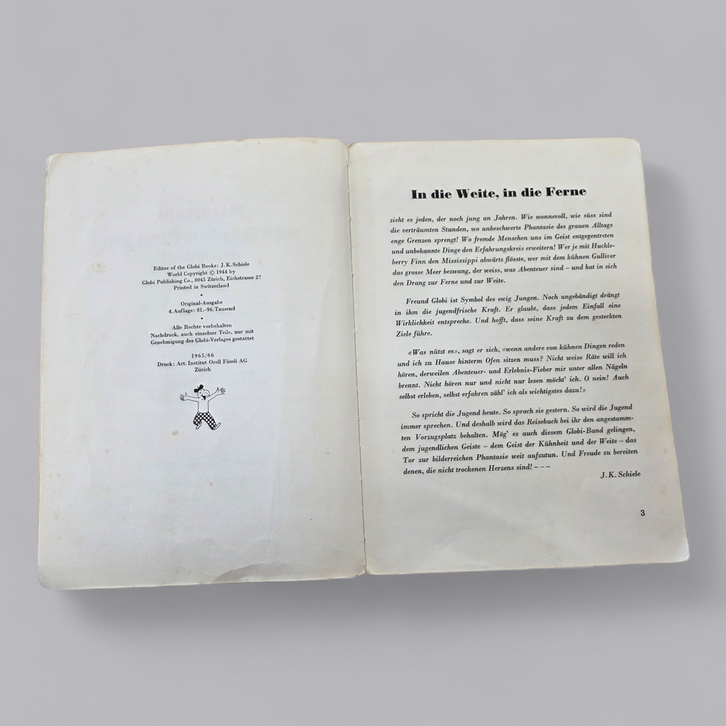 Antikes Globi Buch – Mit Globi und Käpten Pum um die Welt