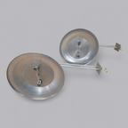 Retro-Futuristisches Aluminium Wandlampen Duo
