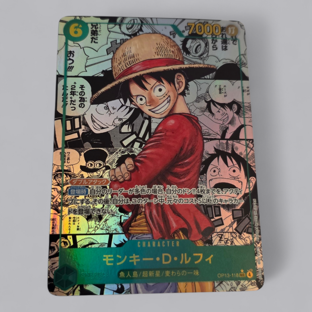 One Piece Manga Monkey D. Luffy OP13-118 SEC Alternate Manga Art