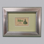 Vintage Seifen-Werbung „Sibo Silk“ im Rahmen
