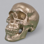 Modernes Totenkopf-Kässeli in Metallic-Optik