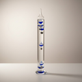 Faszinierende Physik: Grosses Galileo-Thermometer mit blauen Glaskugeln