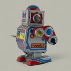 Nostalgischer Blechroboter für Sammler