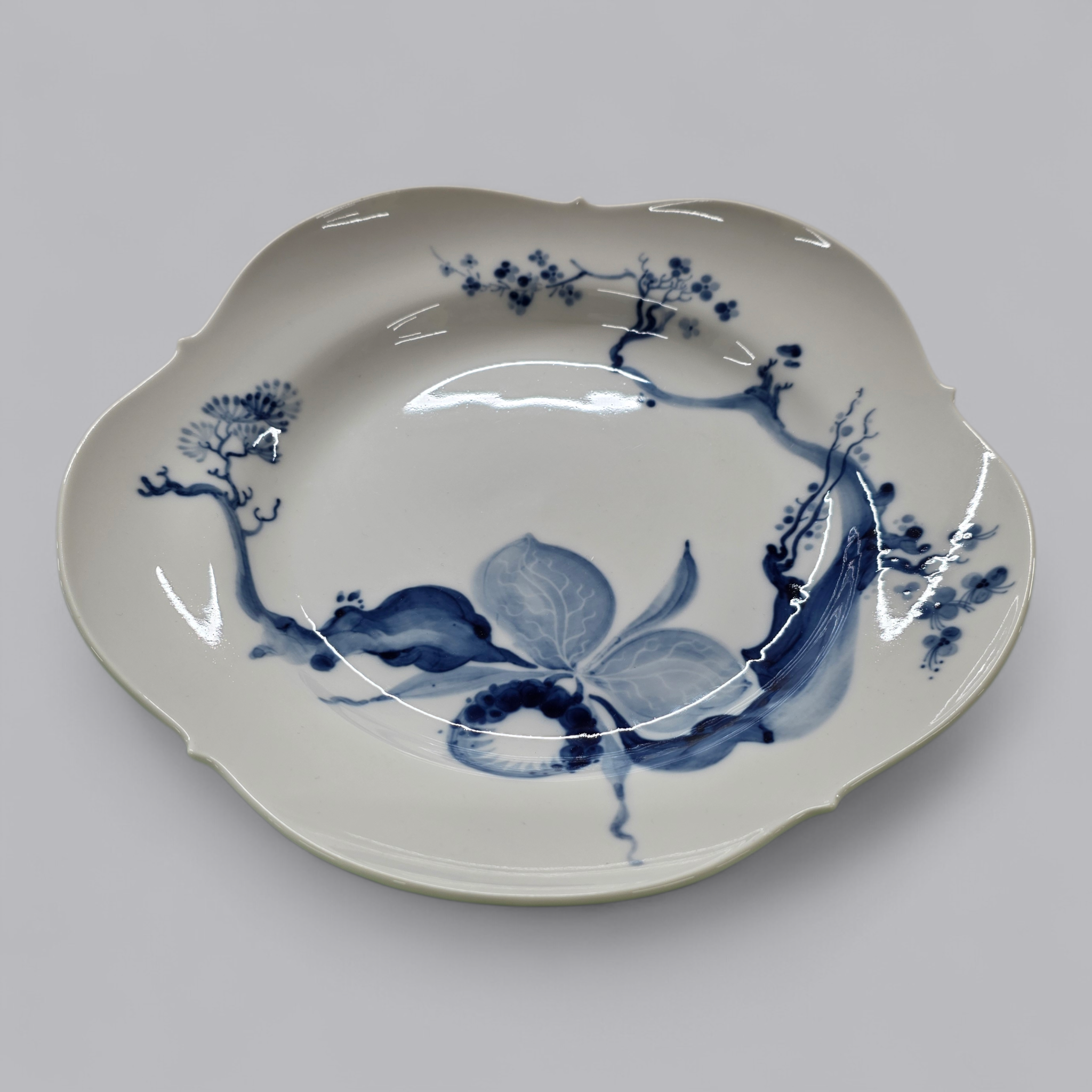 Meissen Prunkteller Blaue Orchidee – Handbemalte Perfektion