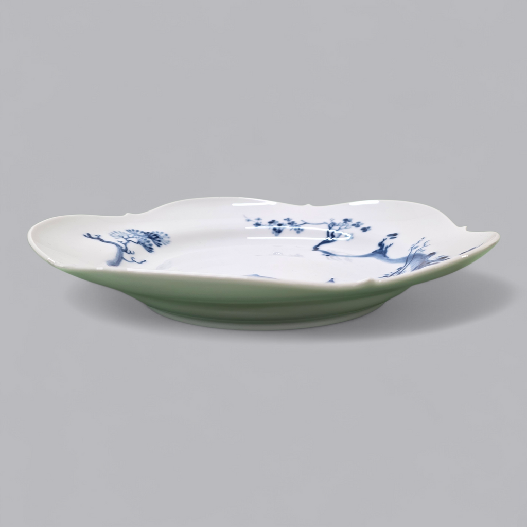 Meissen Prunkteller Blaue Orchidee – Handbemalte Perfektion