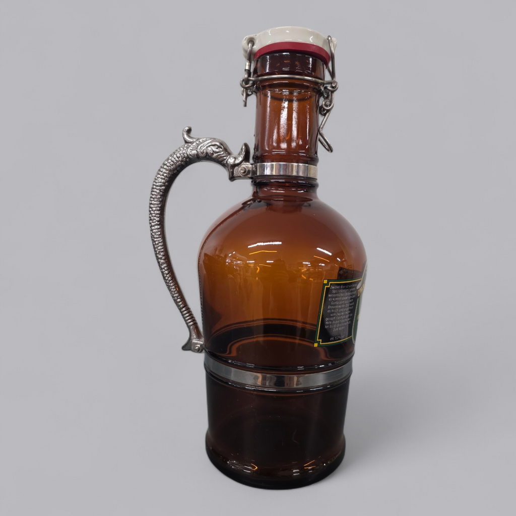 Klassische Zwickel Bierflasche – Braun-Glas mit Bügelverschluss & Metallgriff