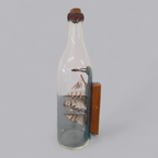 Klassisches Buddelschiff – Dreimaster in Glasflasche