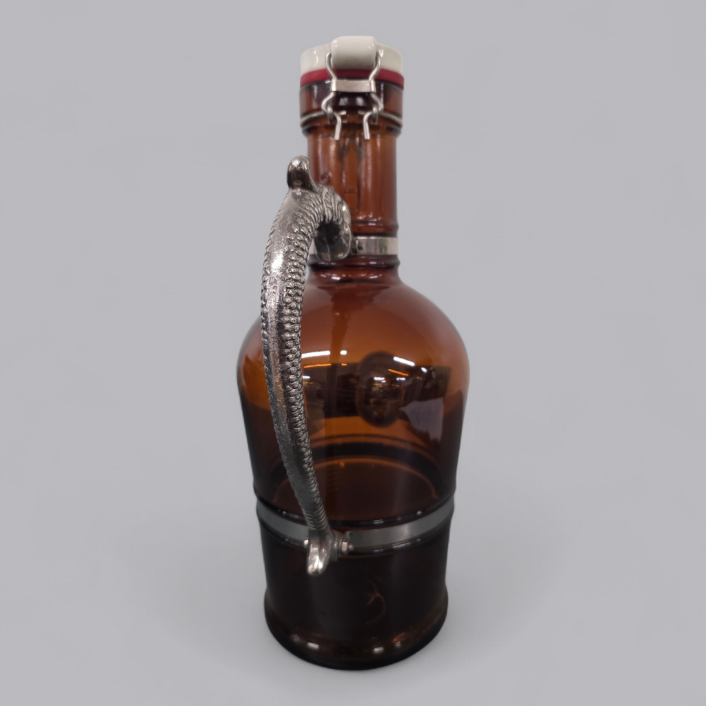 Klassische Zwickel Bierflasche – Braun-Glas mit Bügelverschluss & Metallgriff