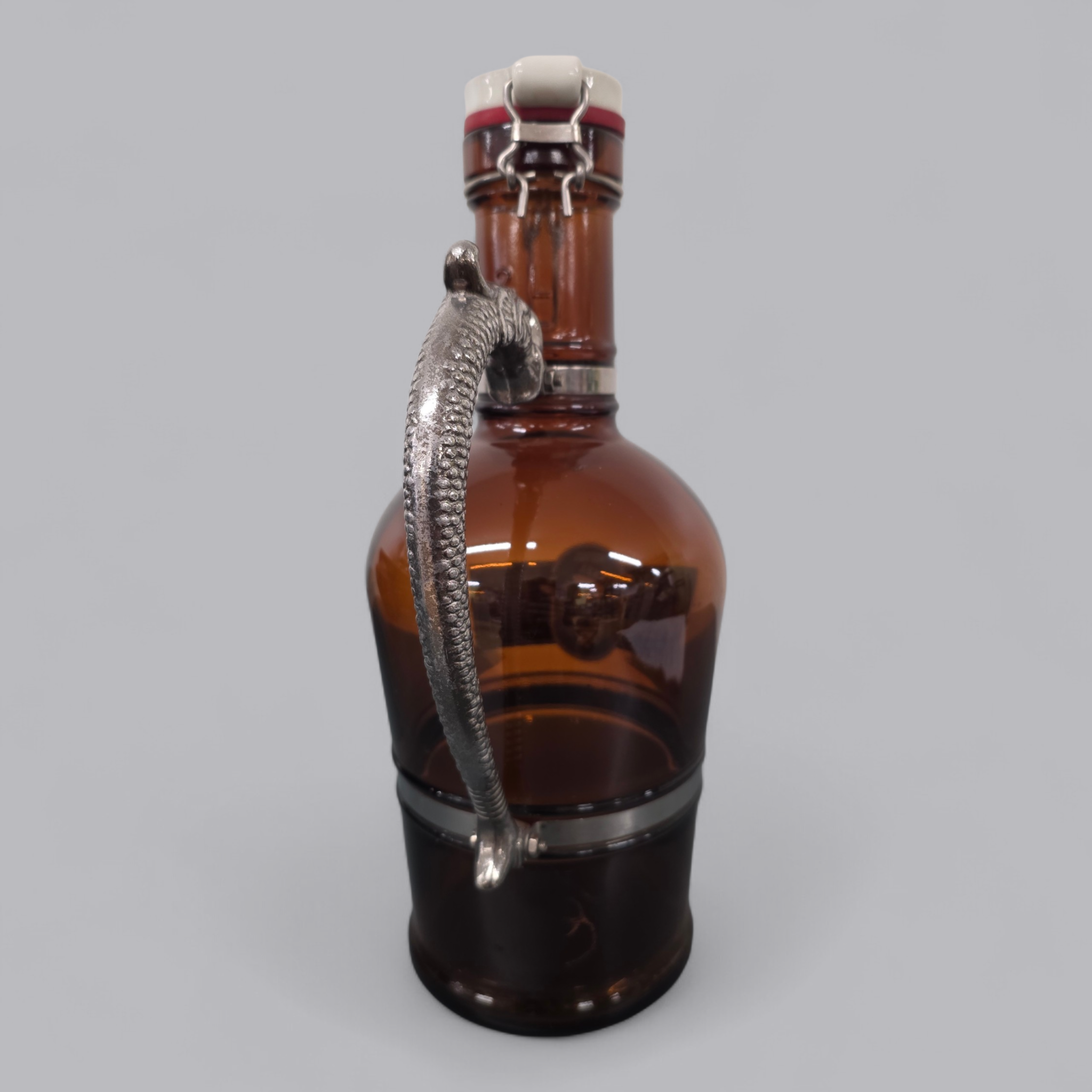 Klassische Zwickel Bierflasche – Braun-Glas mit Bügelverschluss & Metallgriff