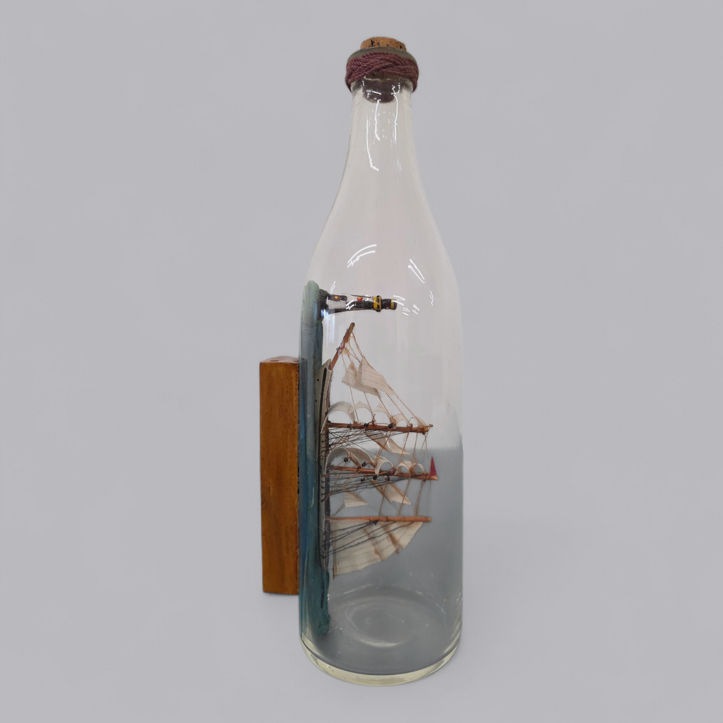 Klassisches Buddelschiff – Dreimaster in Glasflasche