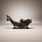 Chinesische Drachenfisch-Skulptur mit Standfuss – Exotisches Sammlerstück