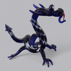 Mystischer Glasdrache in Handarbeit