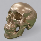 Modernes Totenkopf-Kässeli in Metallic-Optik
