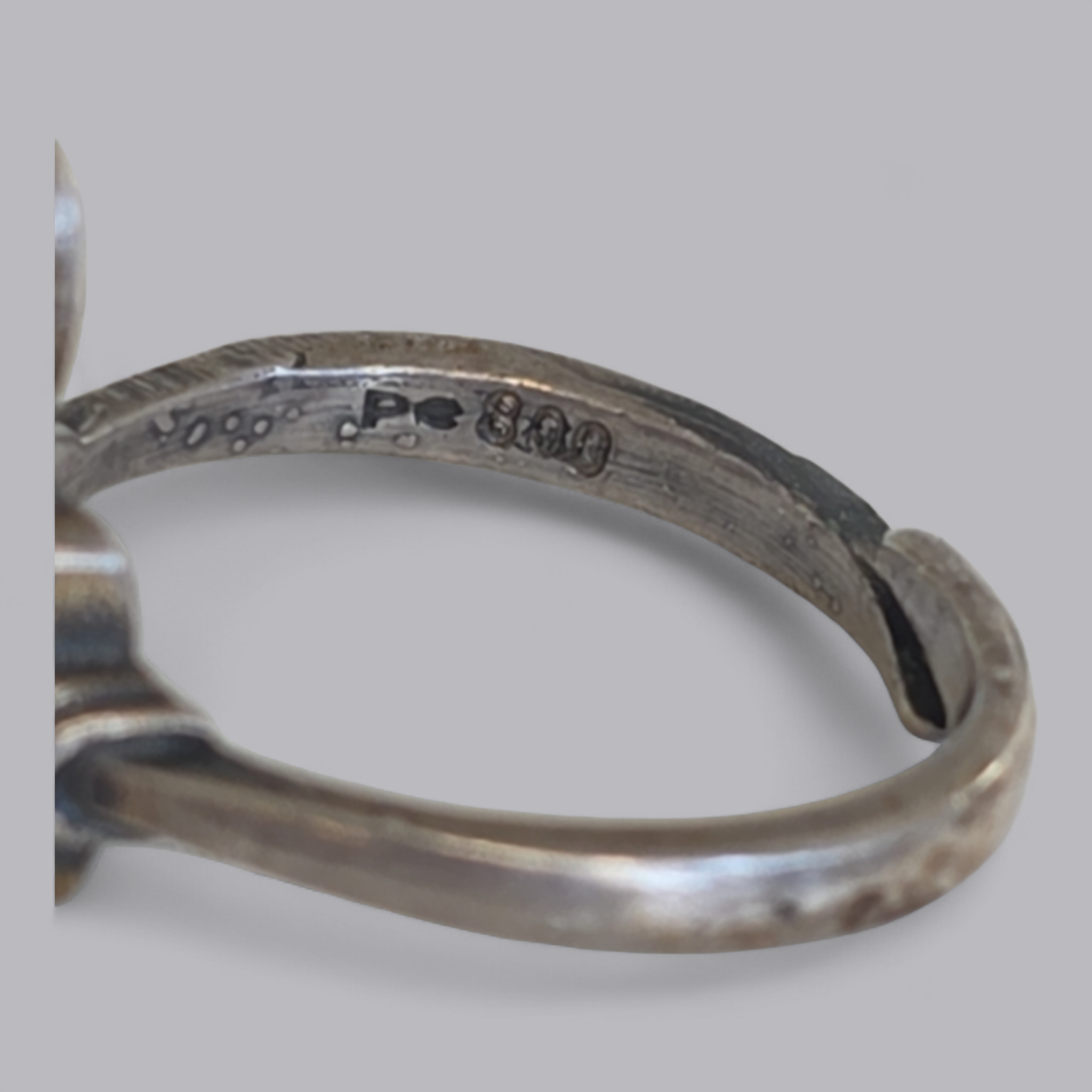 Vintage Silberring mit Opalen 800 Silber