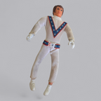 Evel Knievel Vintage Actionfigur 70er – Kult-Stuntman mit Helm