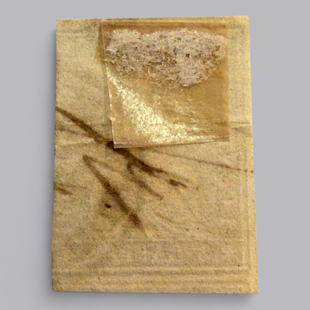 Sitzende Helvetia 1854–1863 – 5 Rappen Braun, gestempelt mit grünem Stempel
