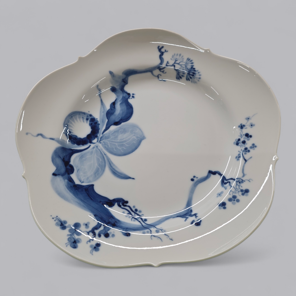 Meissen Prunkteller Blaue Orchidee – Handbemalte Perfektion