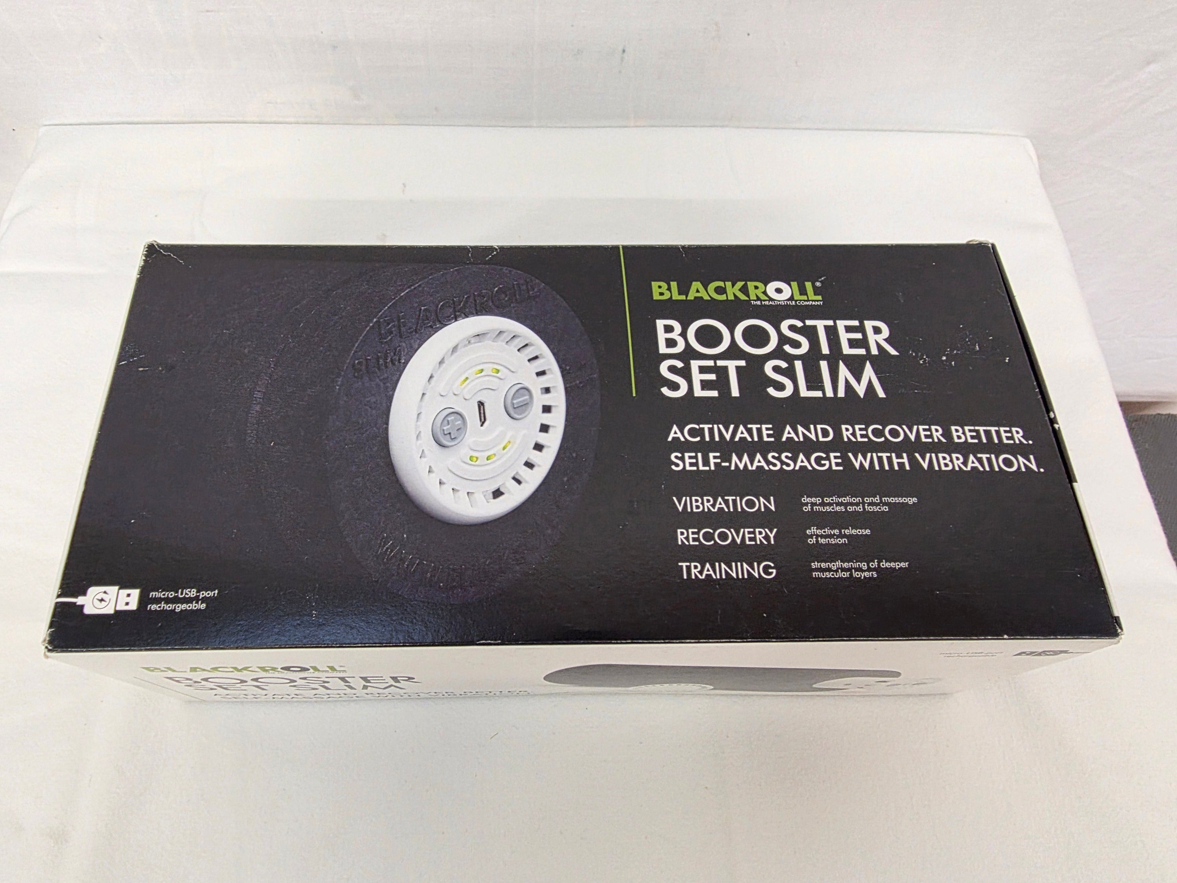 Blackroll Booster Set Slim – Vibrationsrolle für Aktivierung & Regeneration (OVP)
