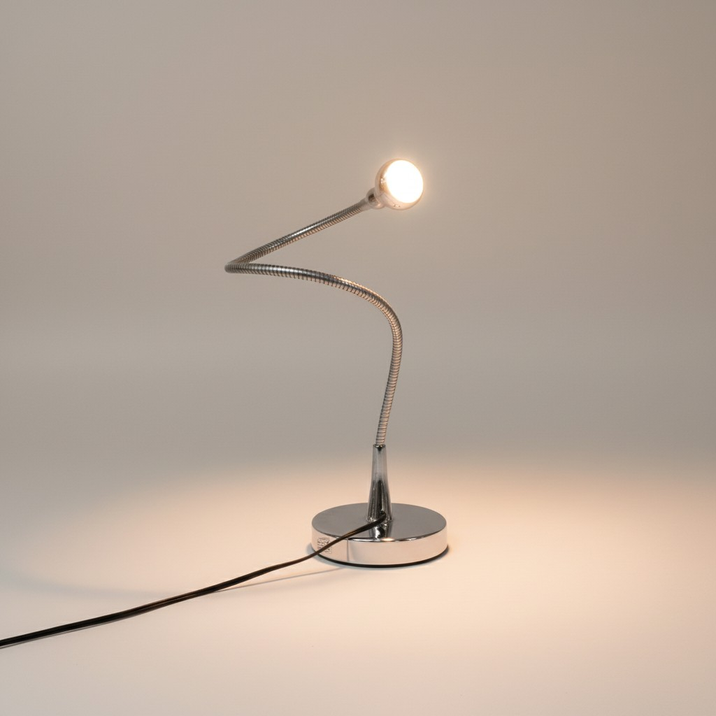 Schwanenhals Schreibtischlampe – Chrom-Design & Flexibel