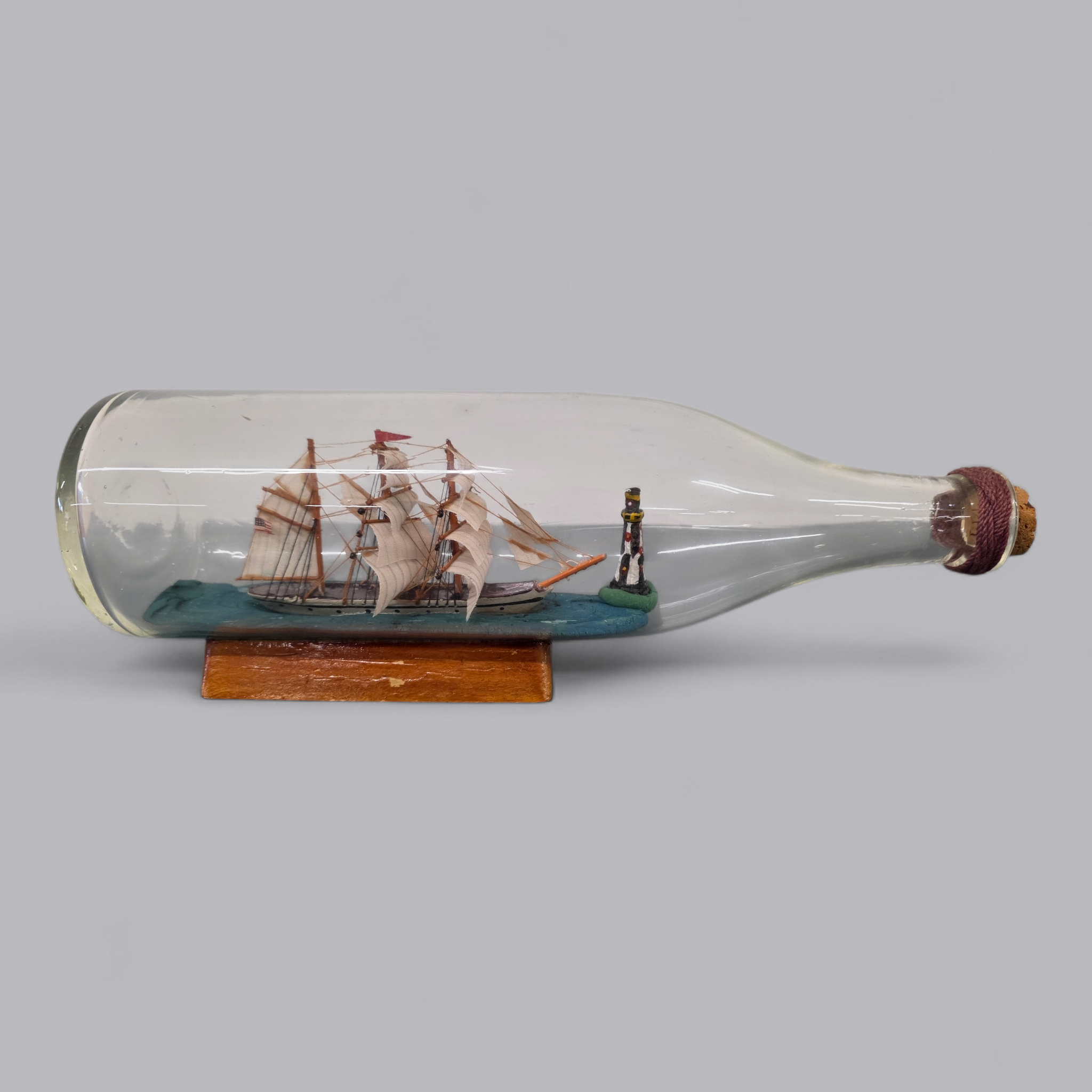 Klassisches Buddelschiff – Dreimaster in Glasflasche