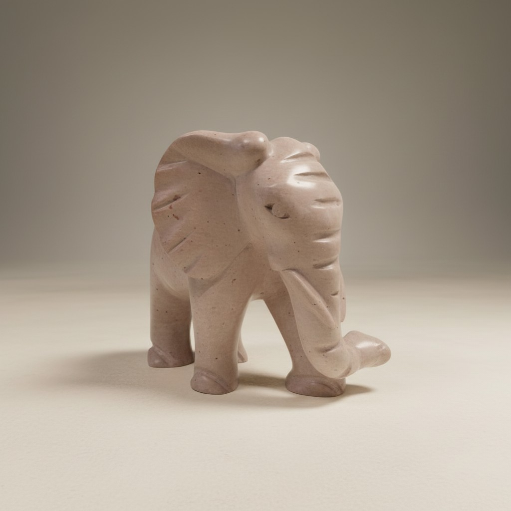 Handgefertigte Elefanten-Skulptur aus Naturstein