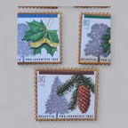 Helvetia Pro Juventute Briefmarken Pins 5-teilig