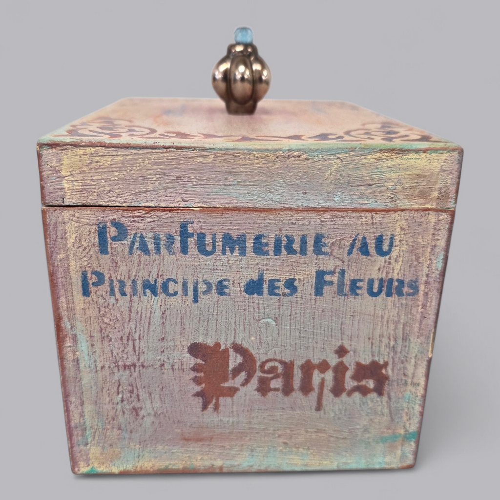 Upcycling Lavendel Holzschatulle im Pariser Stil