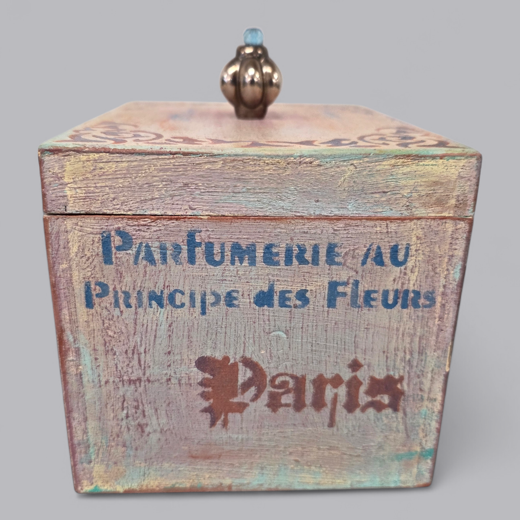 Upcycling Lavendel Holzschatulle im Pariser Stil